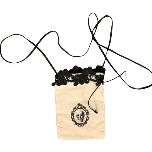 Halloween Mini Cross Body Bag Skull Whimsigoth Witchcore Potions Handcrafted - Picture 5 of 6